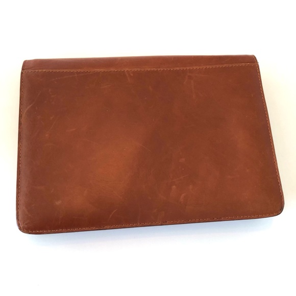 Wilson’s Vintage Buck Brown Leather Clutch Handbag Organizer Unisex Hidden Strap - Picture 17 of 17